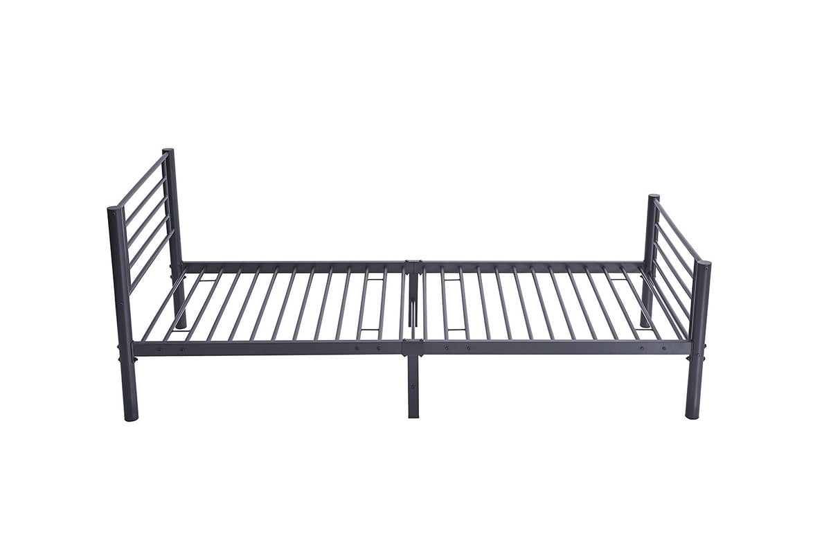 Rousseau - Eenpersoonsbed Sammy 90x200 Metaal Donkergrijs - 80x97.5x211 cm