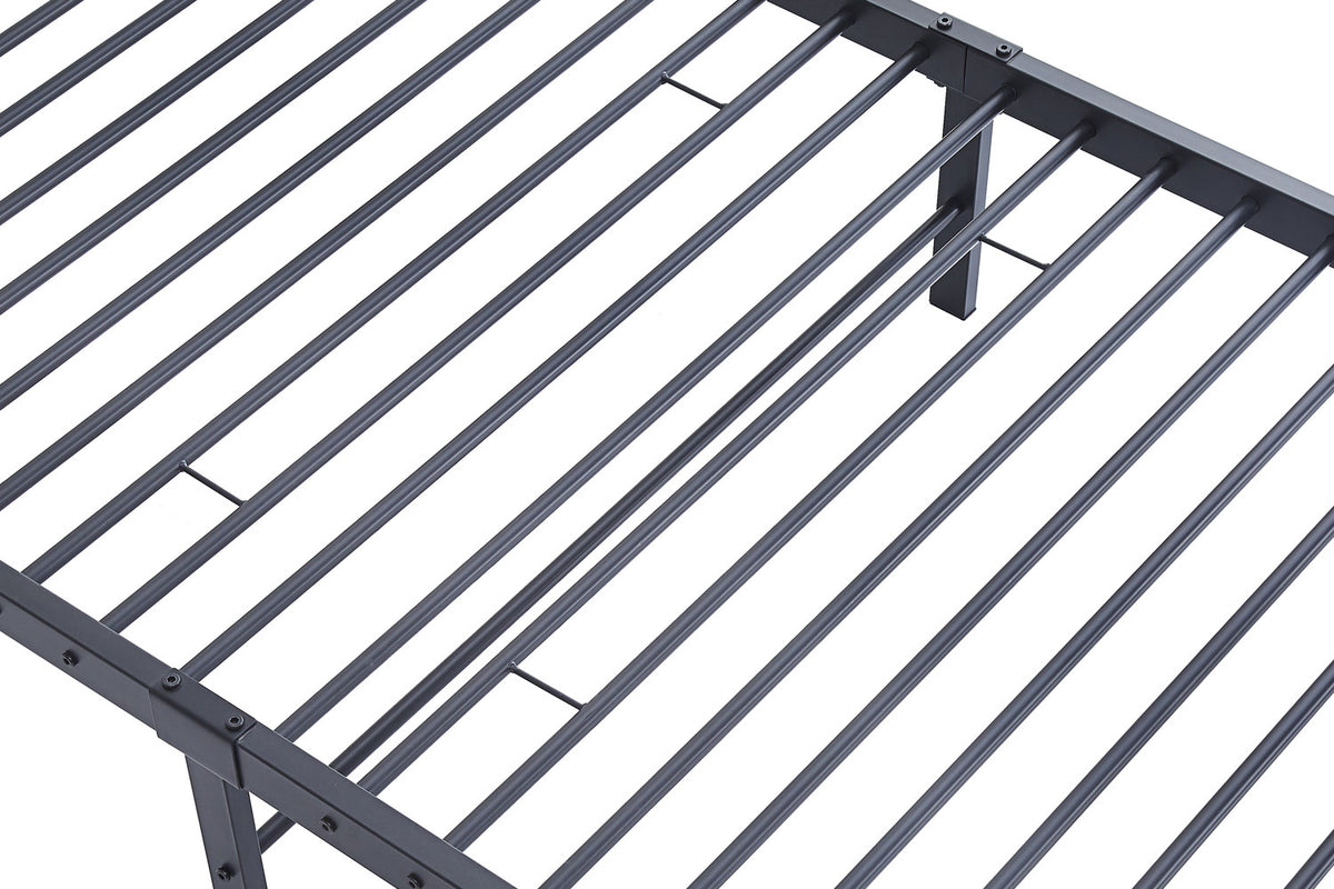 Rousseau - Eenpersoonsbed Sammy 90x200 Metaal Donkergrijs - 80x97.5x211 cm