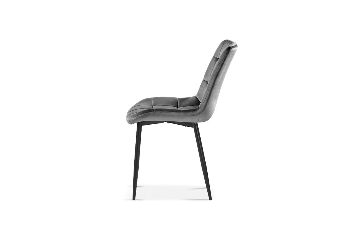 Rousseau - Chaise Juta - Velours Gris Foncé - 82x50x59cm