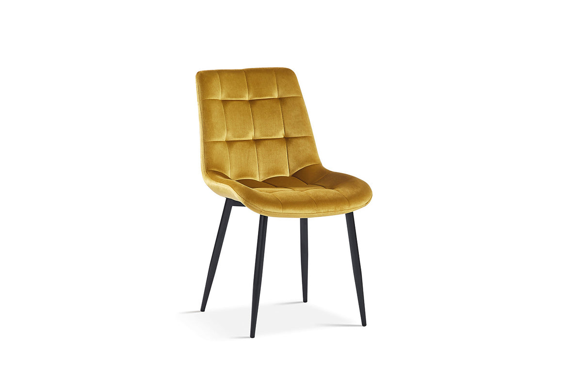 Rousseau - Stoel Juta - Fluweel Goud - 82x50x59 cm