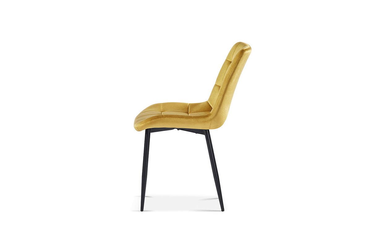 Rousseau - Stoel Juta - Fluweel Goud - 82x50x59 cm