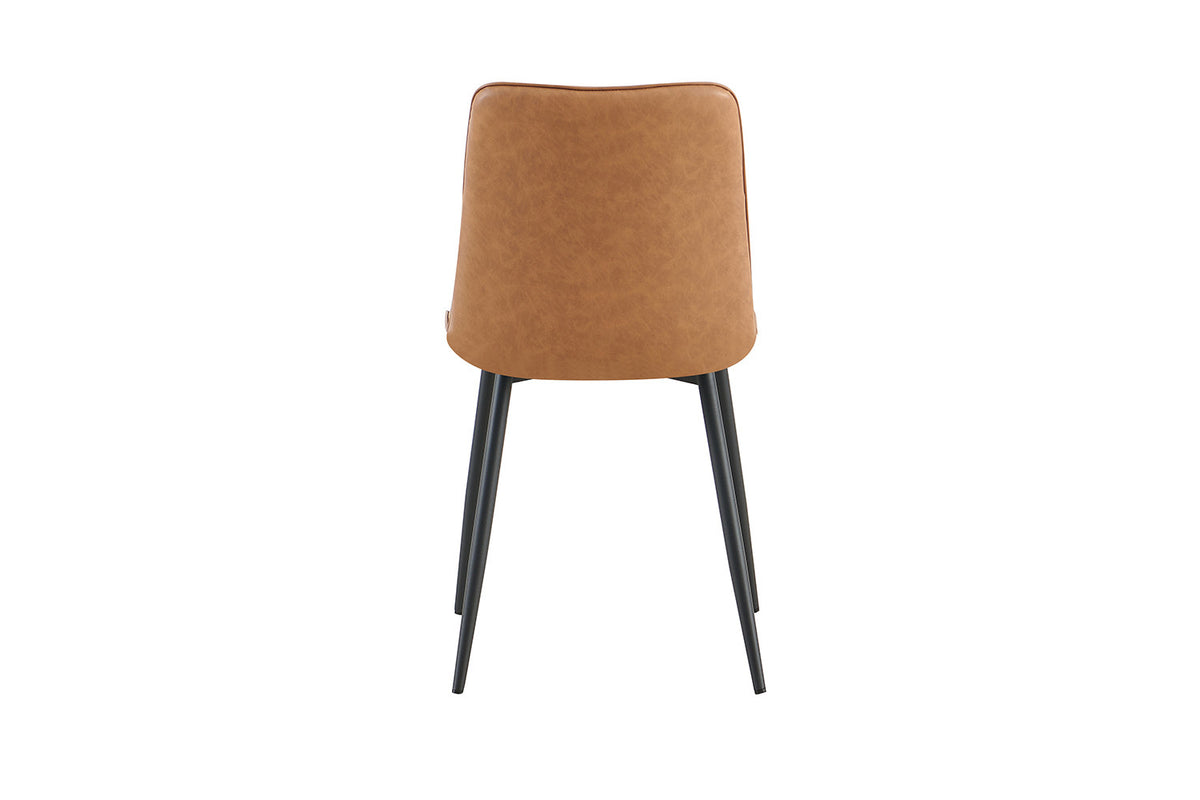 Rousseau - Set van 4 stoelen Furas Vintage PU - Cognac - 88x46.5x59.5 cm