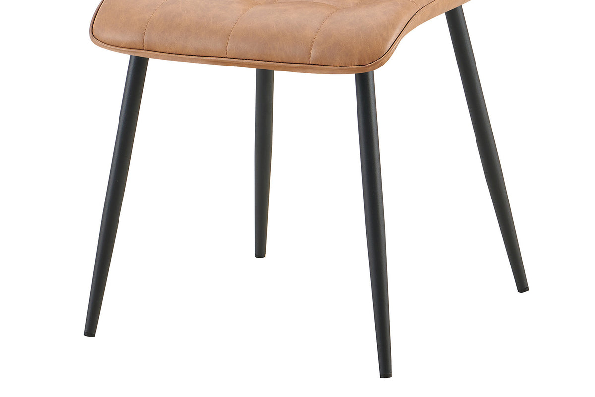 Rousseau - Set van 4 stoelen Furas Vintage PU - Cognac - 88x46.5x59.5 cm