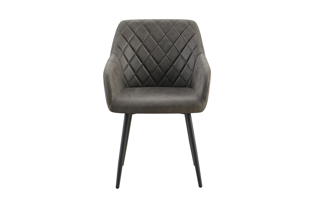 Rousseau - Stoel Peron - Micro fiber PU Grijs - 82x55.5x62 cm