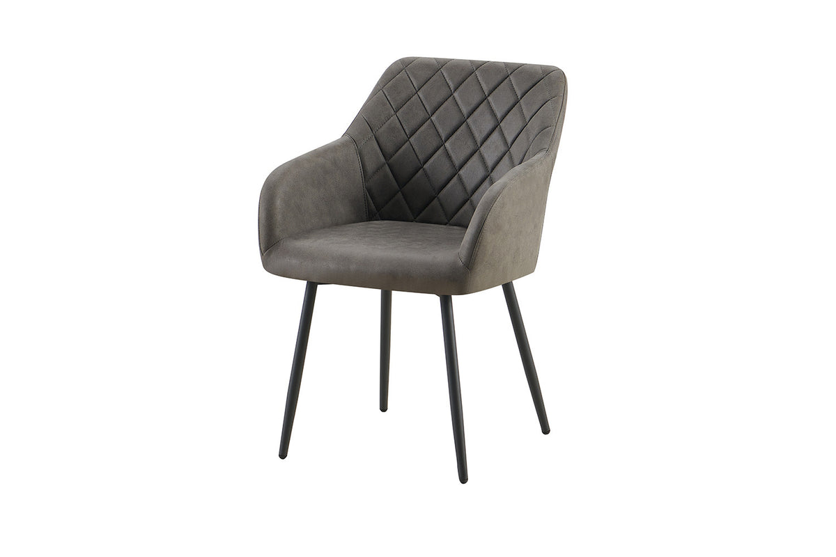 Rousseau - Stoel Peron - Micro fiber PU Grijs - 82x55.5x62 cm