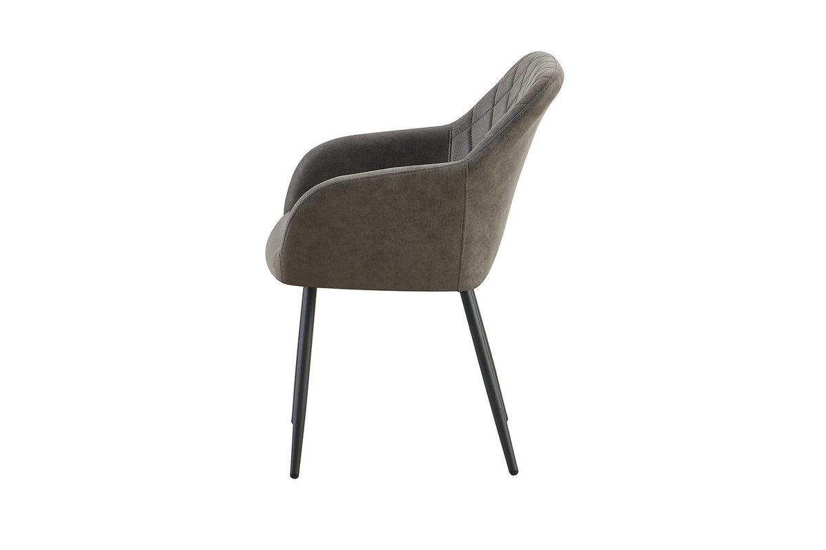 Rousseau - Stoel Peron - Micro fiber PU Grijs - 82x55.5x62 cm