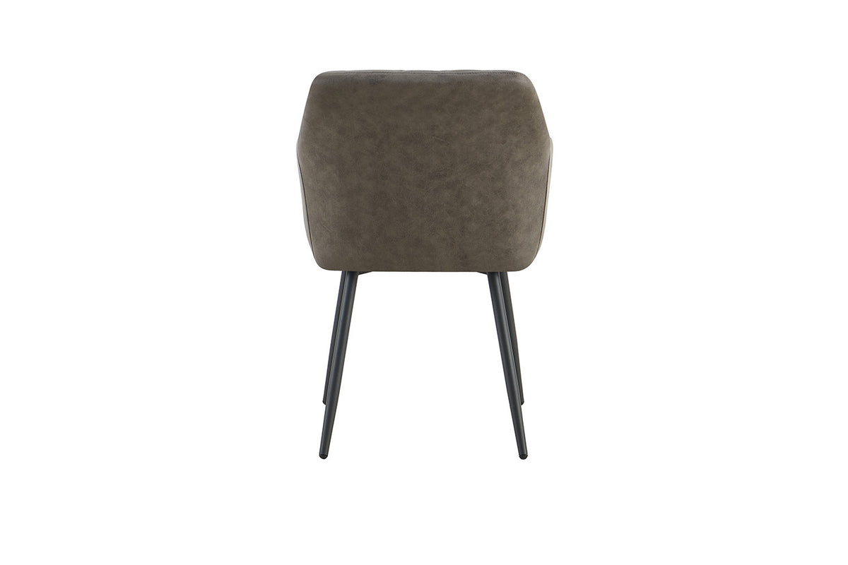 Rousseau - Stoel Peron - Micro fiber PU Grijs - 82x55.5x62 cm