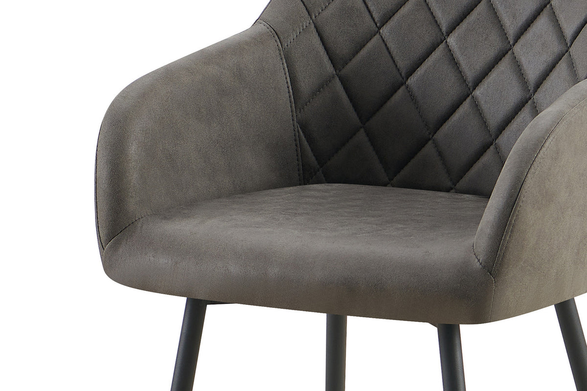 Rousseau - Stoel Peron - Micro fiber PU Grijs - 82x55.5x62 cm