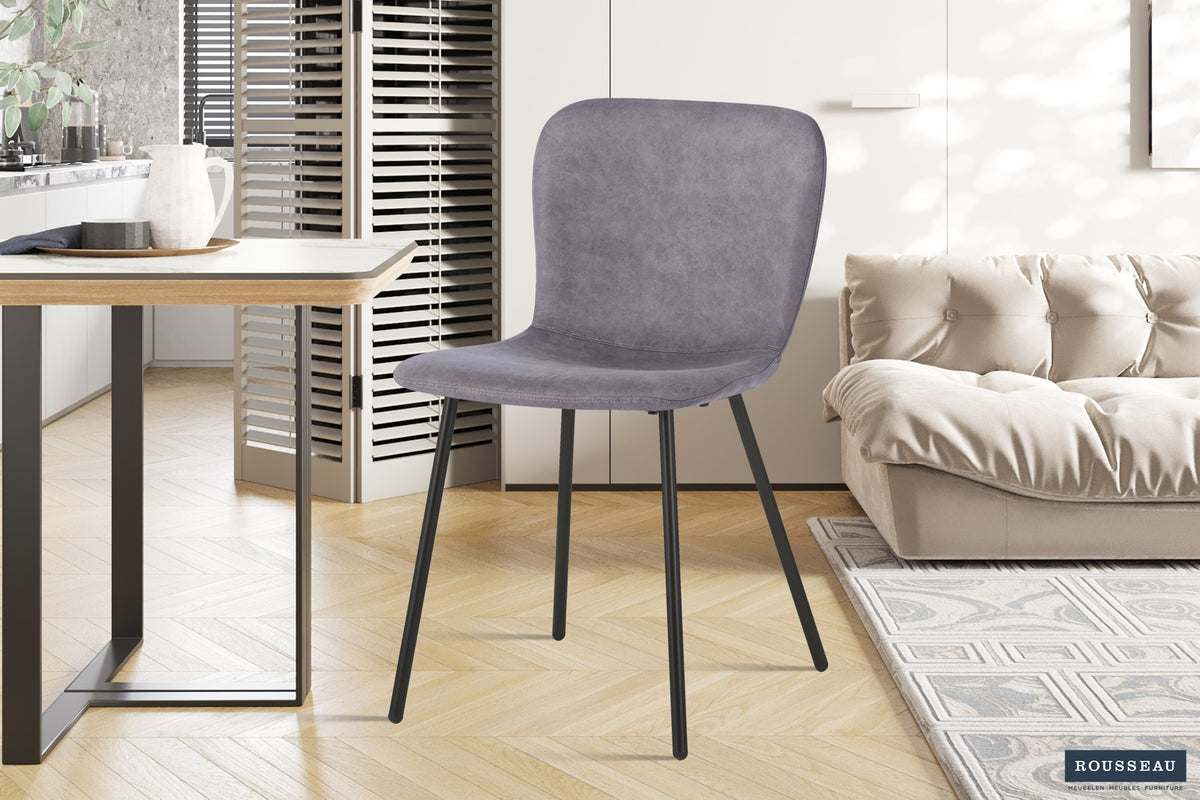 Rousseau - Stoel Susan - PU Taupe - 77x45x52 cm