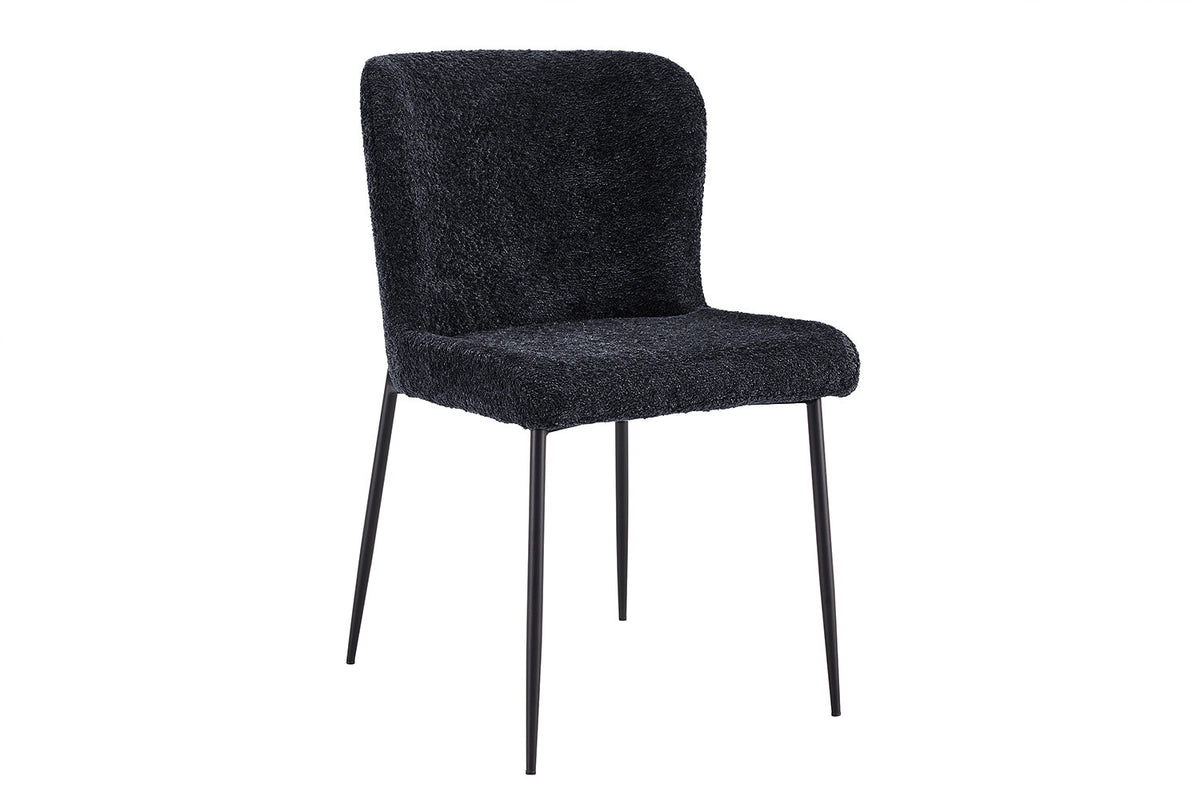 Rousseau - Stoel Lisa Boucle - Donkergrijs - 85x50x62 cm