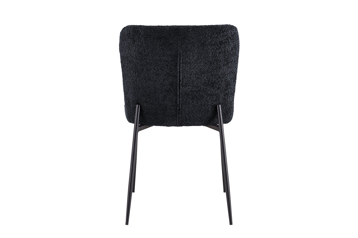 Rousseau - Stoel Lisa Boucle - Donkergrijs - 85x50x62 cm