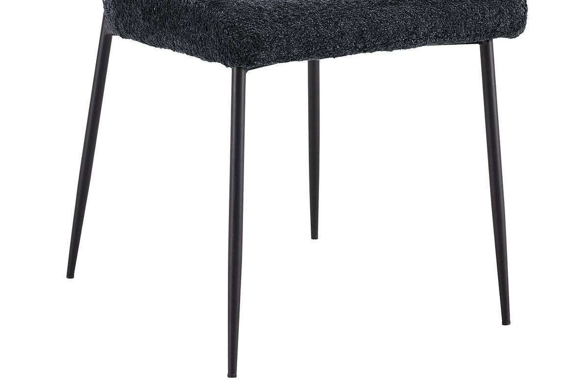 Rousseau - Stoel Lisa Boucle - Donkergrijs - 85x50x62 cm
