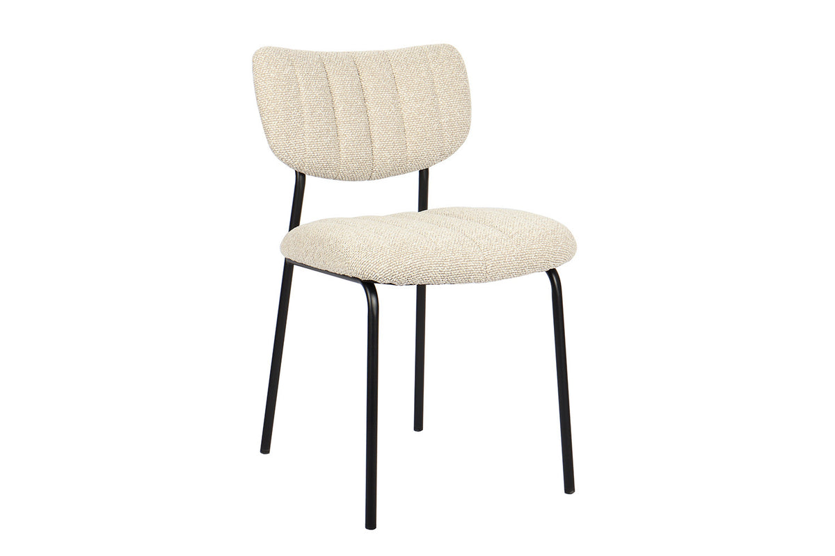 Rousseau - Chaise Antura - Tissu Beige - 77x46x53 cm