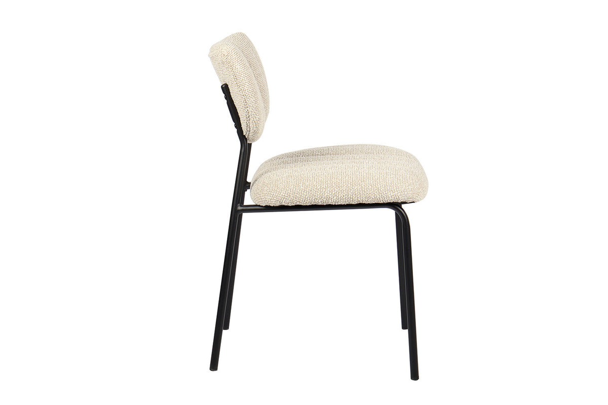 Rousseau - Chaise Antura - Tissu Beige - 77x46x53 cm
