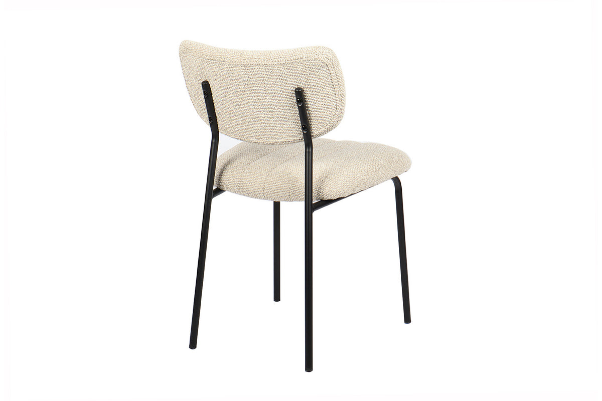 Rousseau - Chaise Antura - Tissu Beige - 77x46x53 cm