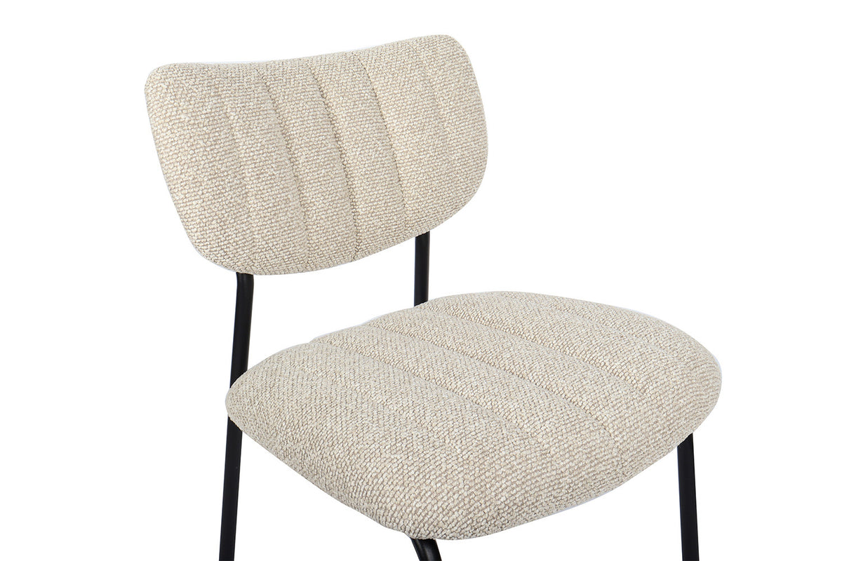 Rousseau - Chaise Antura - Tissu Beige - 77x46x53 cm