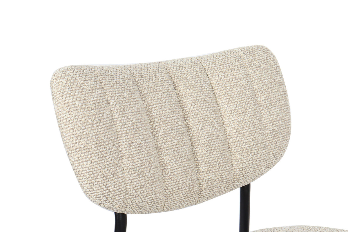 Rousseau - Chaise Antura - Tissu Beige - 77x46x53 cm