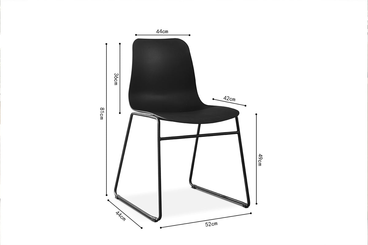 Rousseau - Stoel Marie PP Zwart - 81x52x44 cm