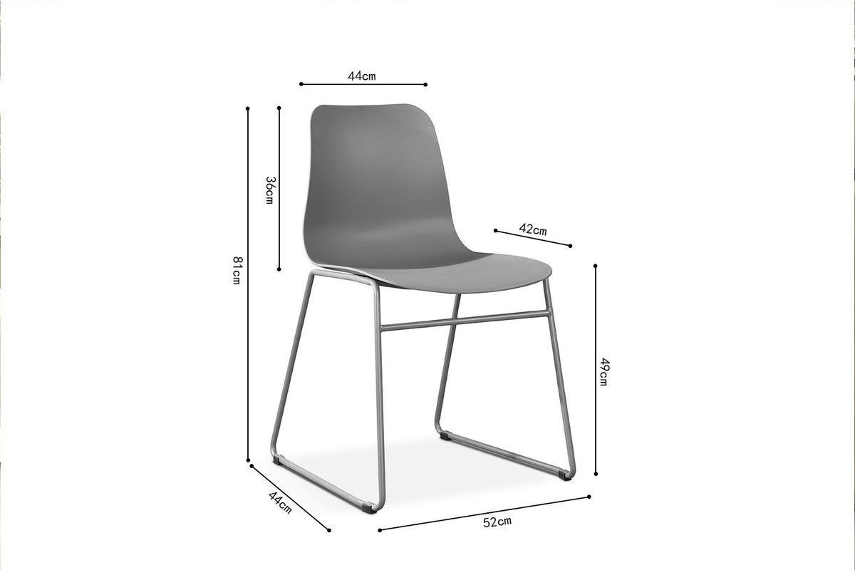 Rousseau - Chaise Marie PP Gris - 81x52x44 cm