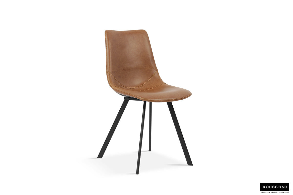 Rousseau - Stoel Oslo - PU Cognac - 84x44x57  cm