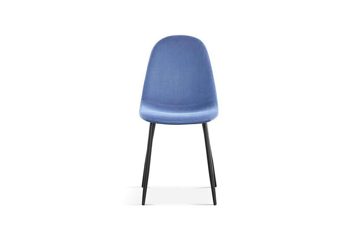 Rousseau - Stoel Boy - Fluweel Lichtblauw - 87x49x54 cm