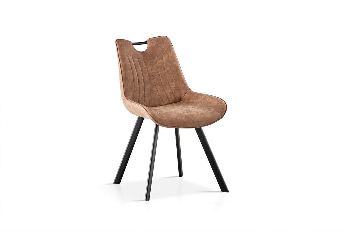 Rousseau - Stoel Pablo - Micro fiber PU Donker bruin - 87x54x63 cm