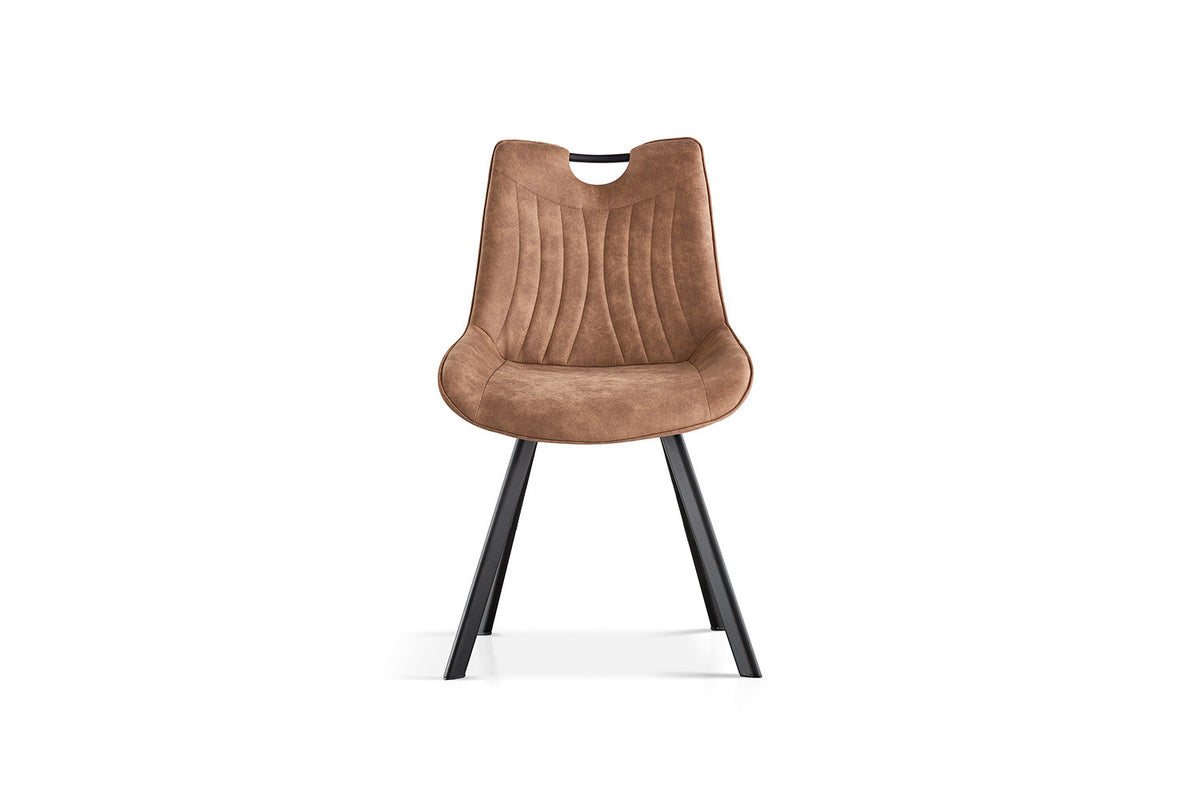 Rousseau - Stoel Pablo - Micro fiber PU Donker bruin - 87x54x63 cm