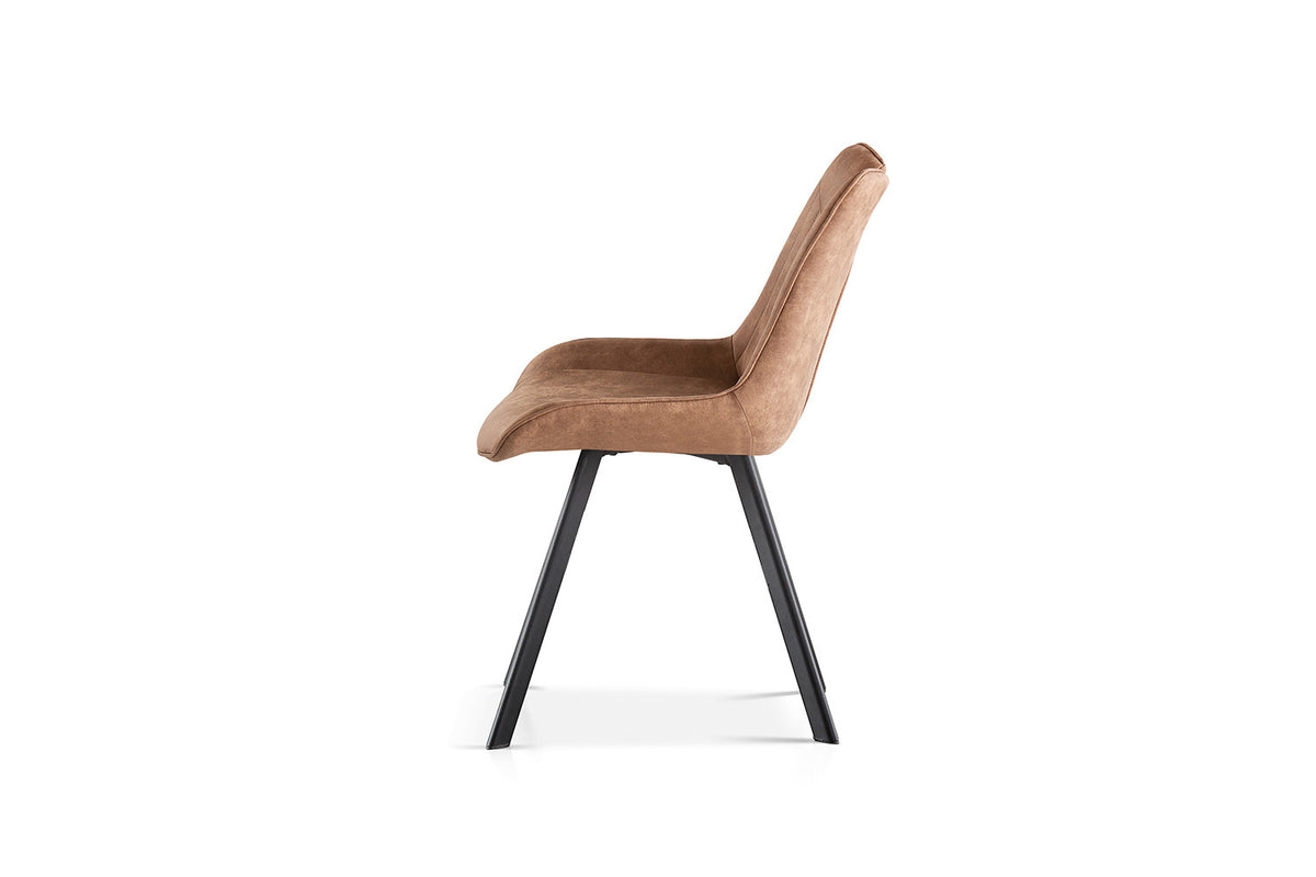 Rousseau - Stoel Pablo - Micro fiber PU Donker bruin - 87x54x63 cm