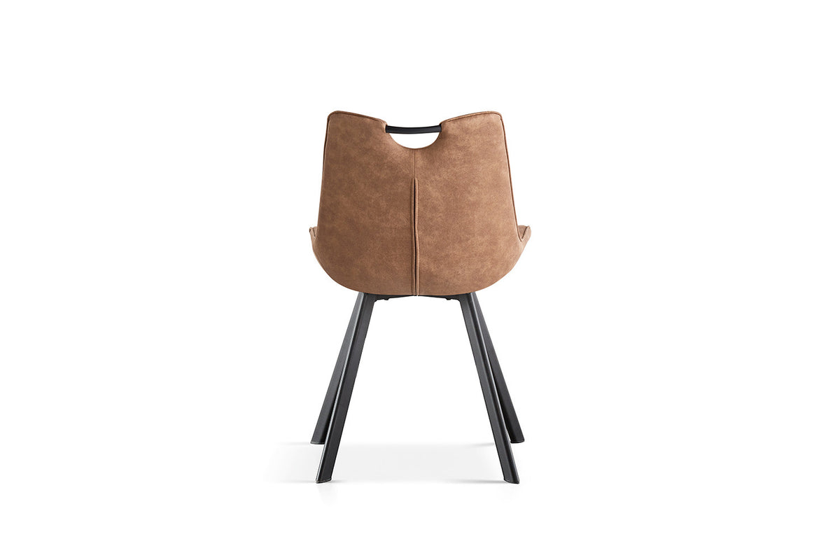 Rousseau - Stoel Pablo - Micro fiber PU Donker bruin - 87x54x63 cm