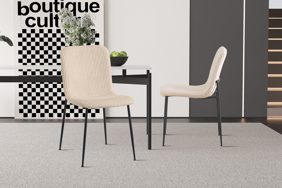 Rousseau - Stoel Alice Corduroy Beige - 81,5x42x57 cm