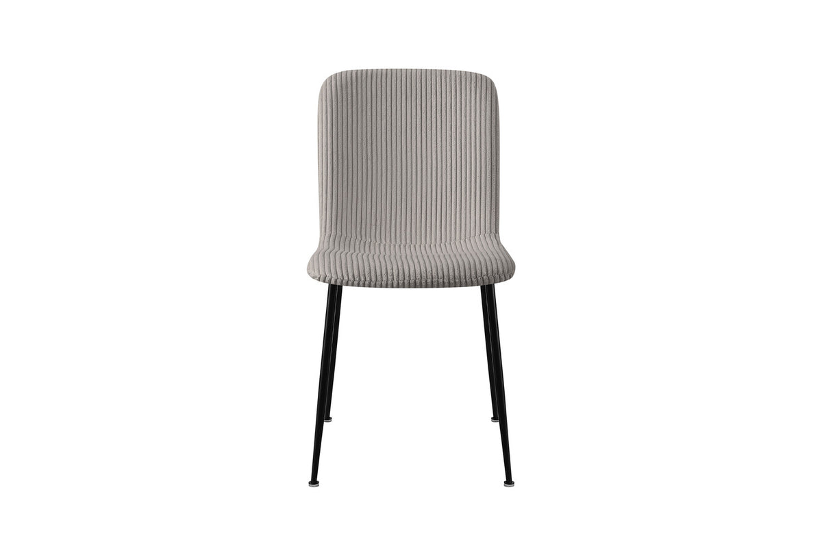 Rousseau - Stoel Alice Corduroy Lichtgrijs - 81,5x42x57 cm