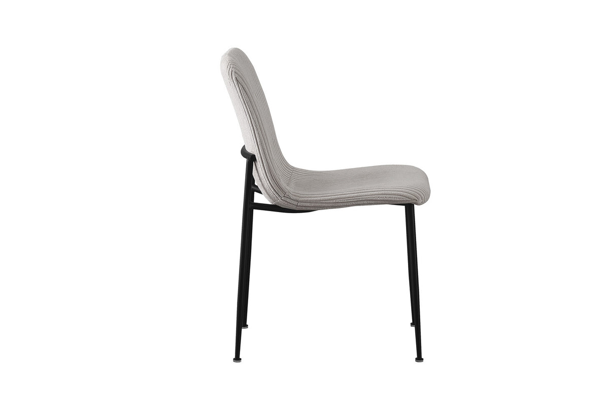 Rousseau - Stoel Alice Corduroy Lichtgrijs - 81,5x42x57 cm