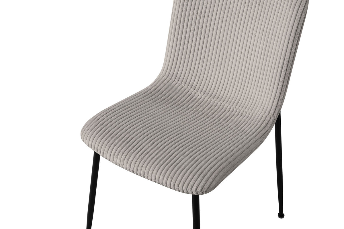 Rousseau - Stoel Alice Corduroy Lichtgrijs - 81,5x42x57 cm