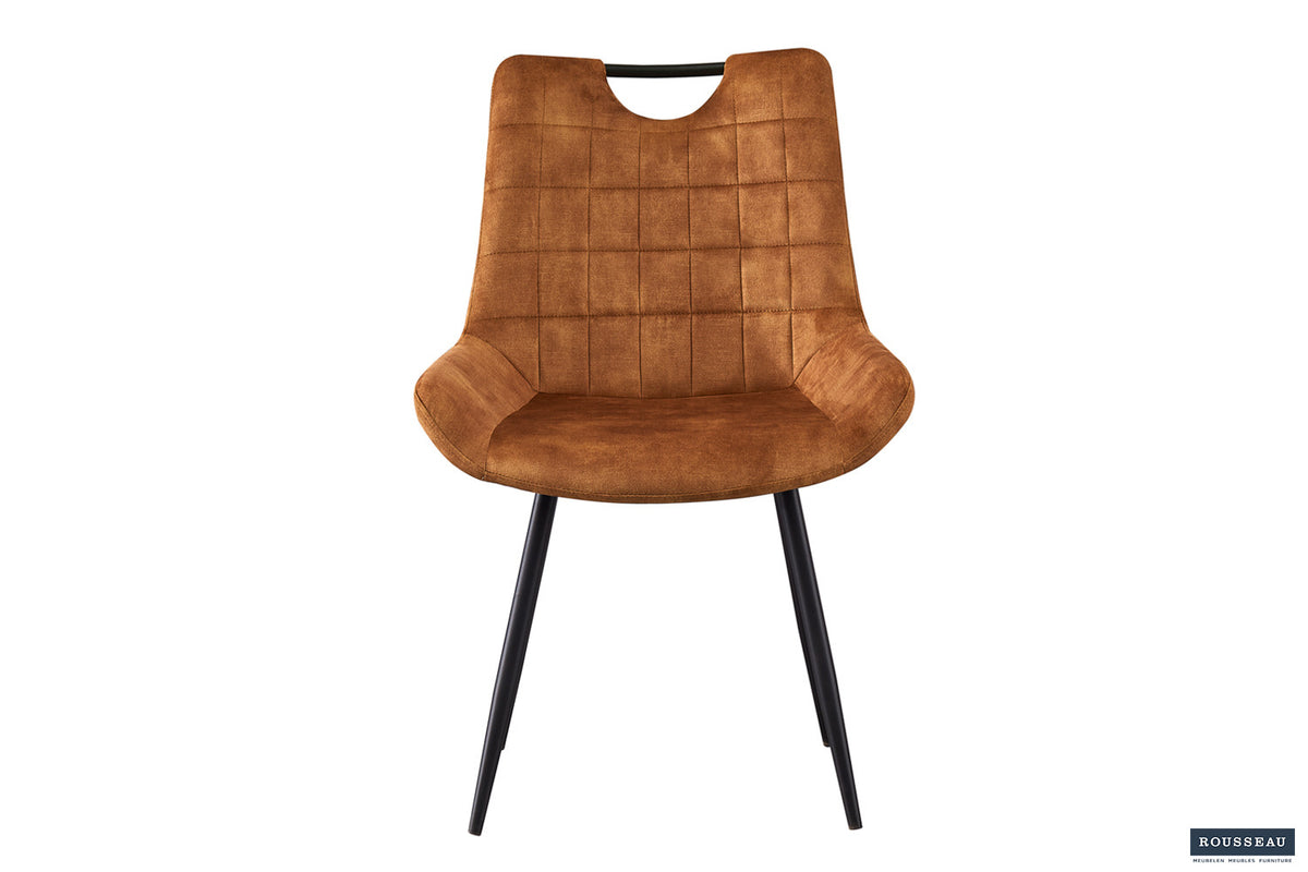 Rousseau - Stoel Nina - Fluweel Goud - 84x56x62.5 cm