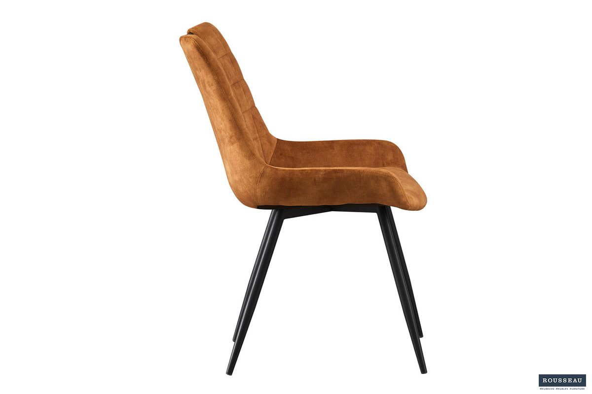 Rousseau - Stoel Nina - Fluweel Goud - 84x56x62.5 cm