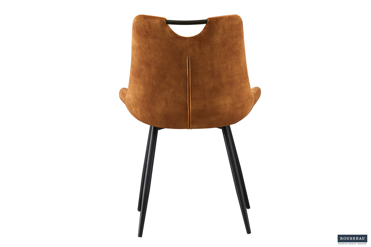 Rousseau - Stoel Nina - Fluweel Goud - 84x56x62.5 cm