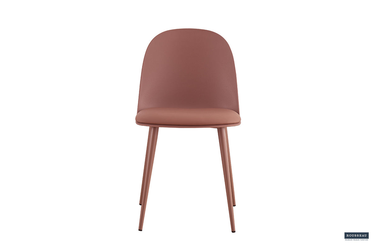 Rousseau - Chaise Jasmin Assise PP - PU Terre cuite - 81x51x44 cm
