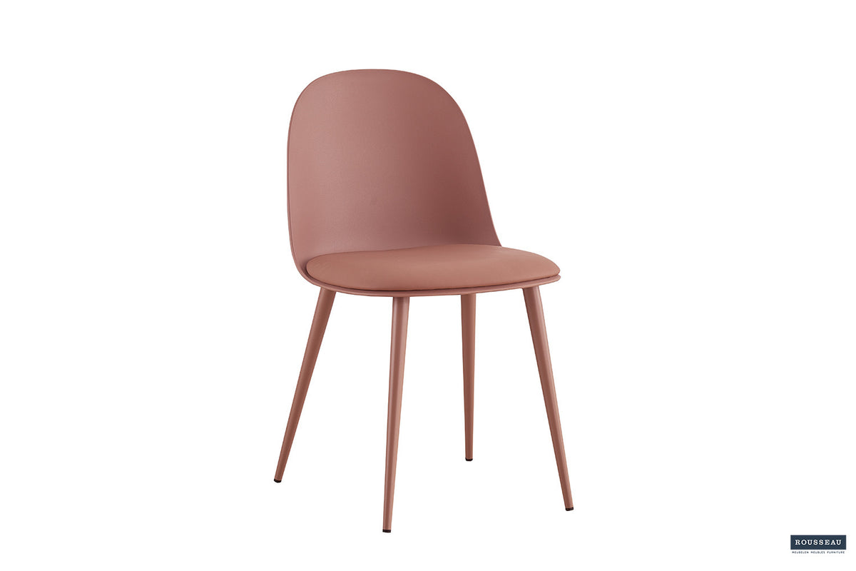 Rousseau - Chaise Jasmin Assise PP - PU Terre cuite - 81x51x44 cm