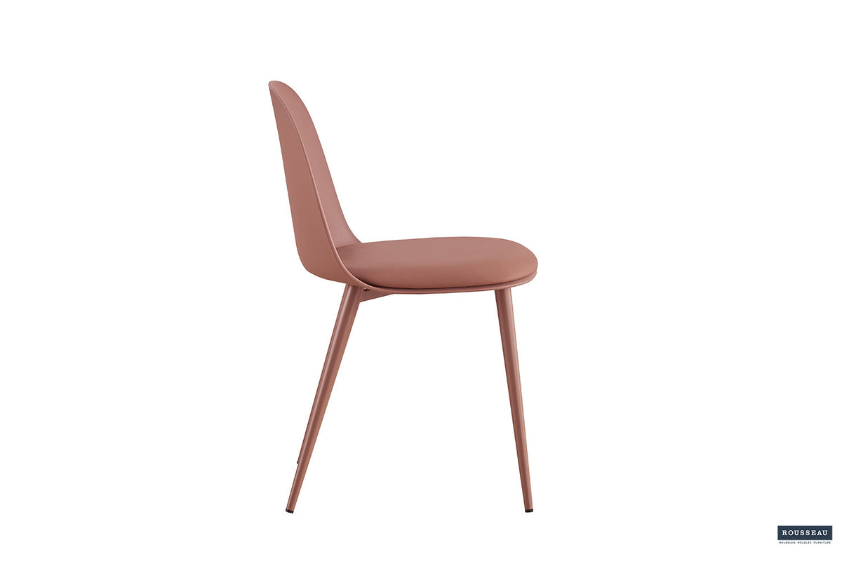 Rousseau - Chaise Jasmin Assise PP - PU Terre cuite - 81x51x44 cm