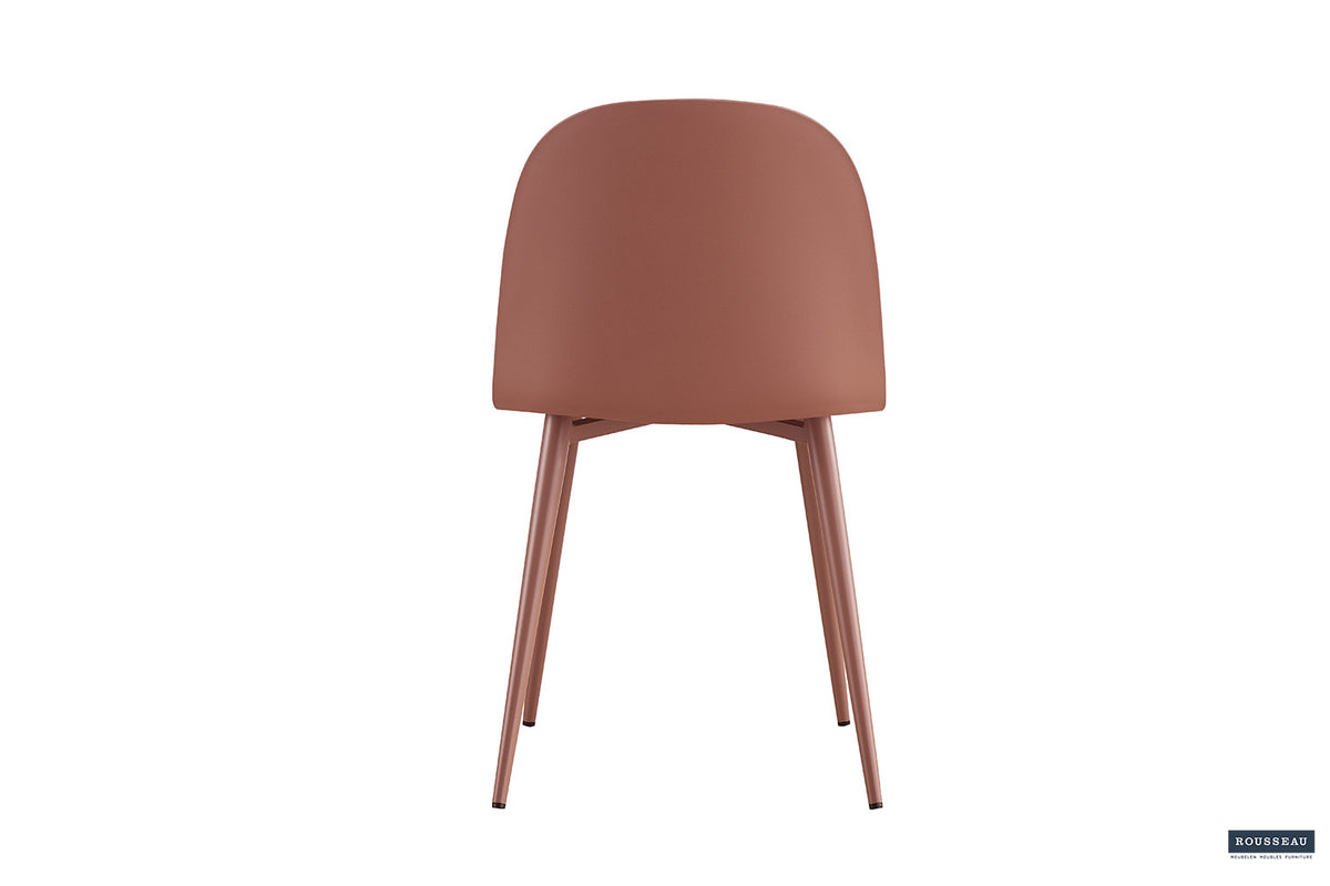 Rousseau - Chaise Jasmin Assise PP - PU Terre cuite - 81x51x44 cm