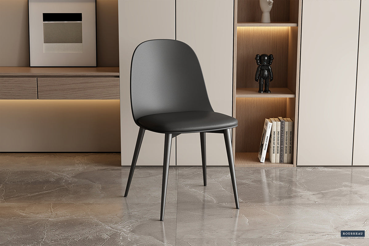 Rousseau - Stoel Jasmin - Zitting PP - PU Zwart - 81x51x44 cm