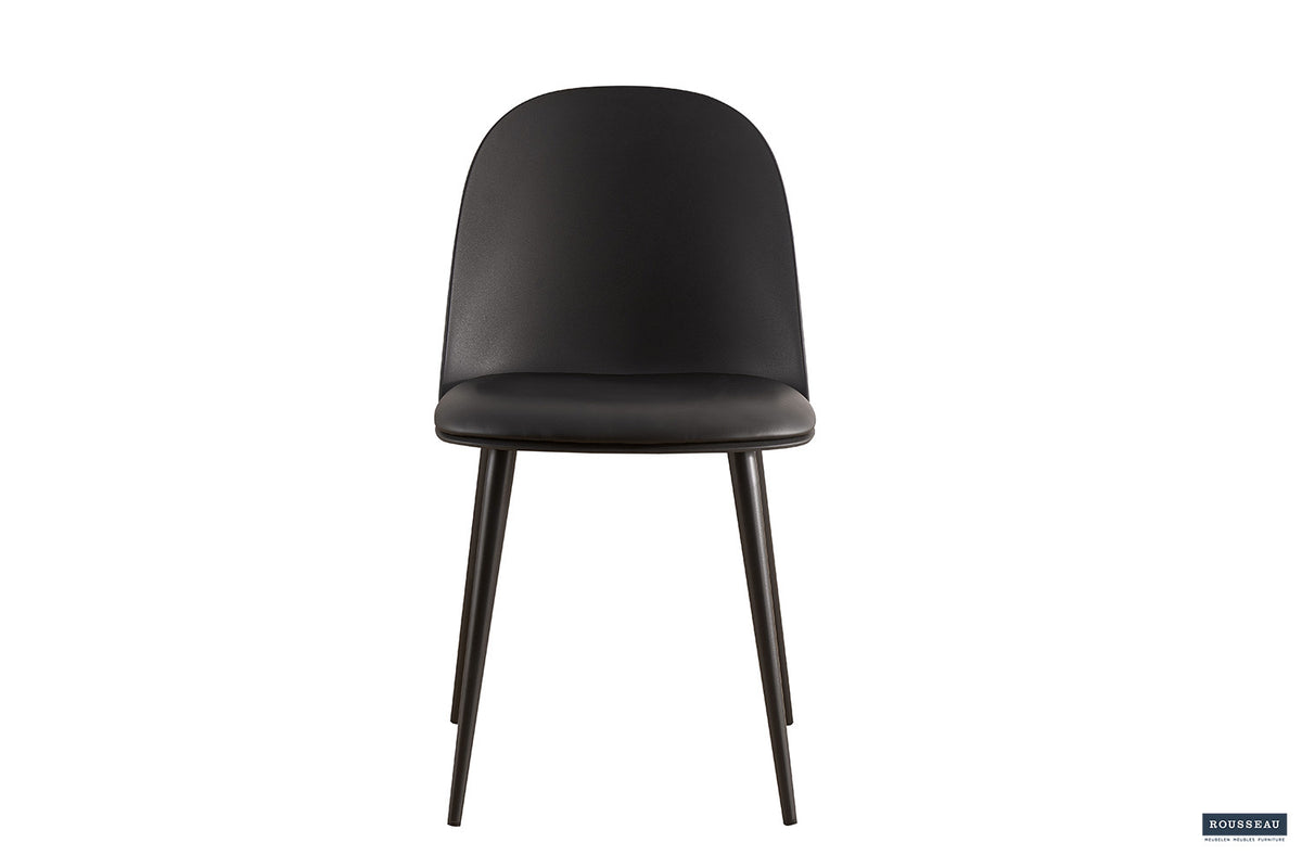 Rousseau - Stoel Jasmin - Zitting PP - PU Zwart - 81x51x44 cm