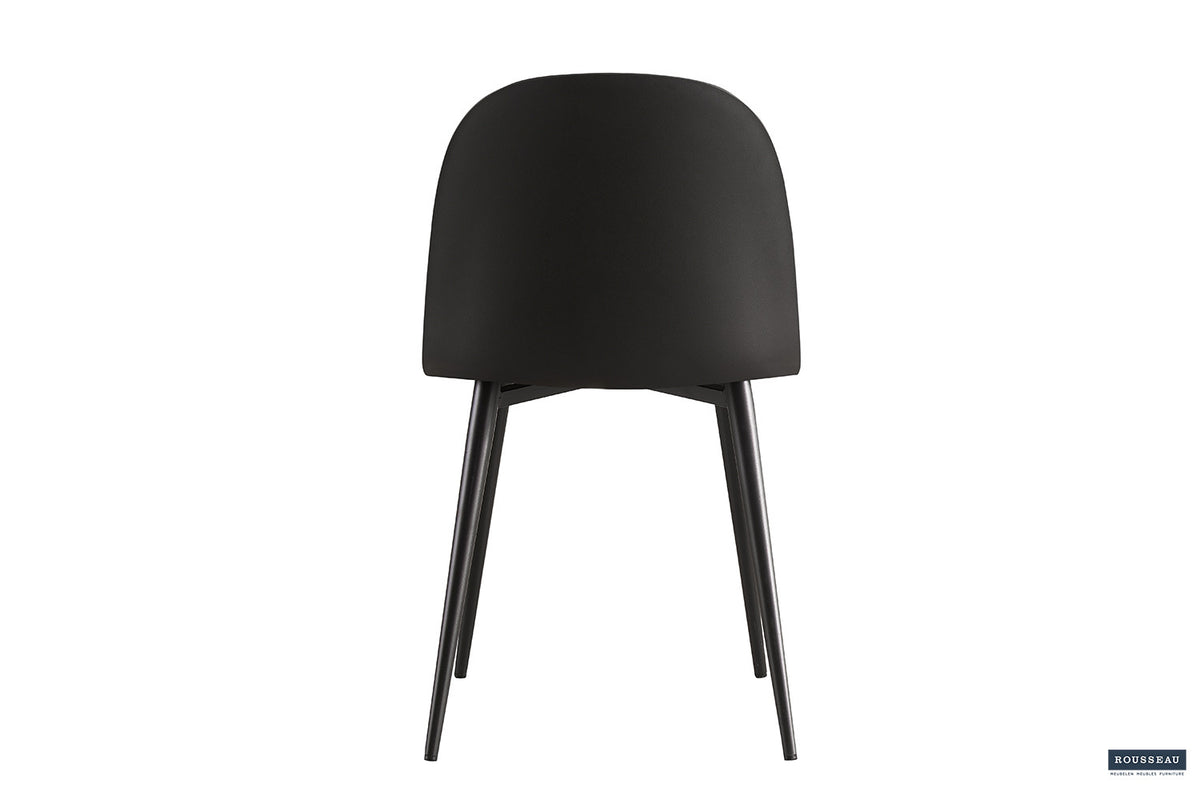 Rousseau - Stoel Jasmin - Zitting PP - PU Zwart - 81x51x44 cm