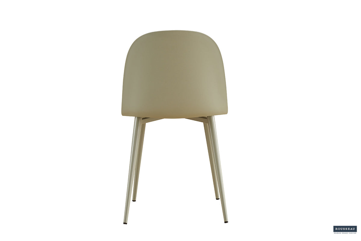Rousseau - Chaise Jasmin Assise PP - PU Gris-vert - 81x51x44 cm