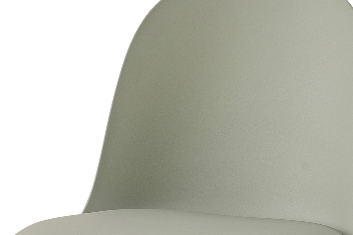 Rousseau - Chaise Jasmin Assise PP - PU Gris-vert - 81x51x44 cm
