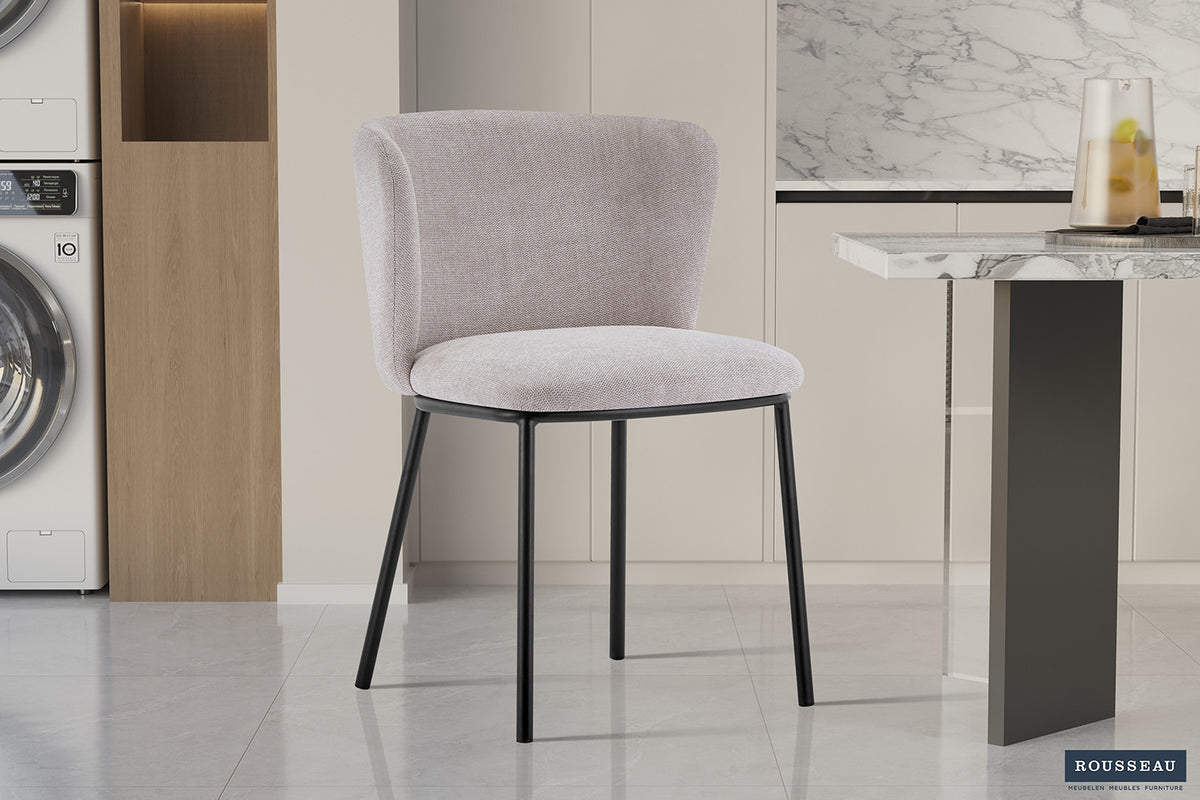 Rousseau - Stoel Arthur - Stof Beige - 76x52x54 cm
