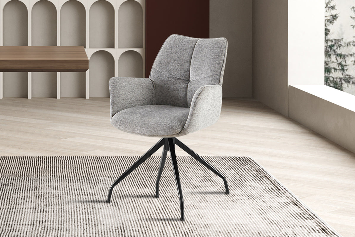 Rousseau - Stoel Lamor - Stof Grijs - 86x62.5x61.5 cm