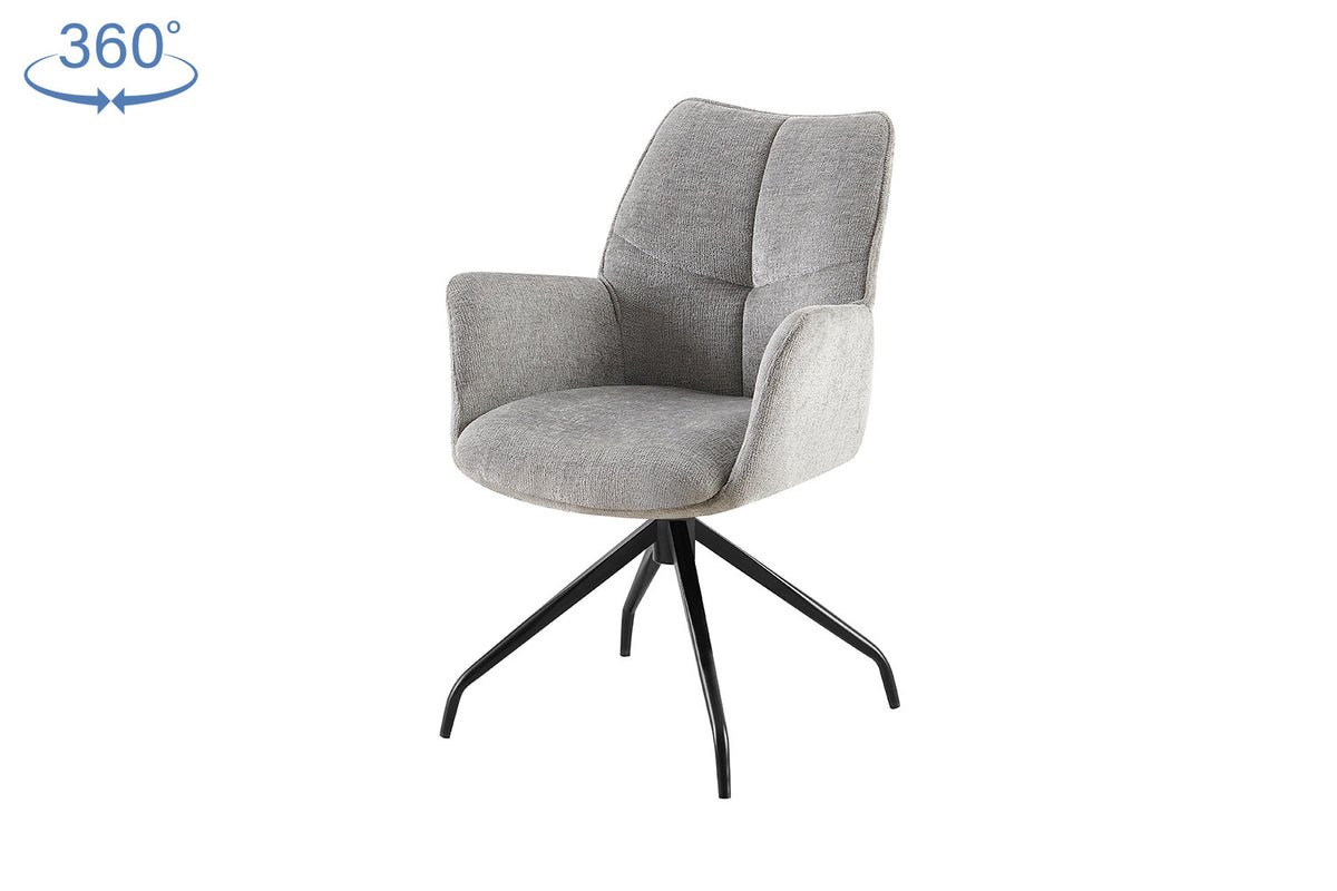 Rousseau - Stoel Lamor - Stof Grijs - 86x62.5x61.5 cm
