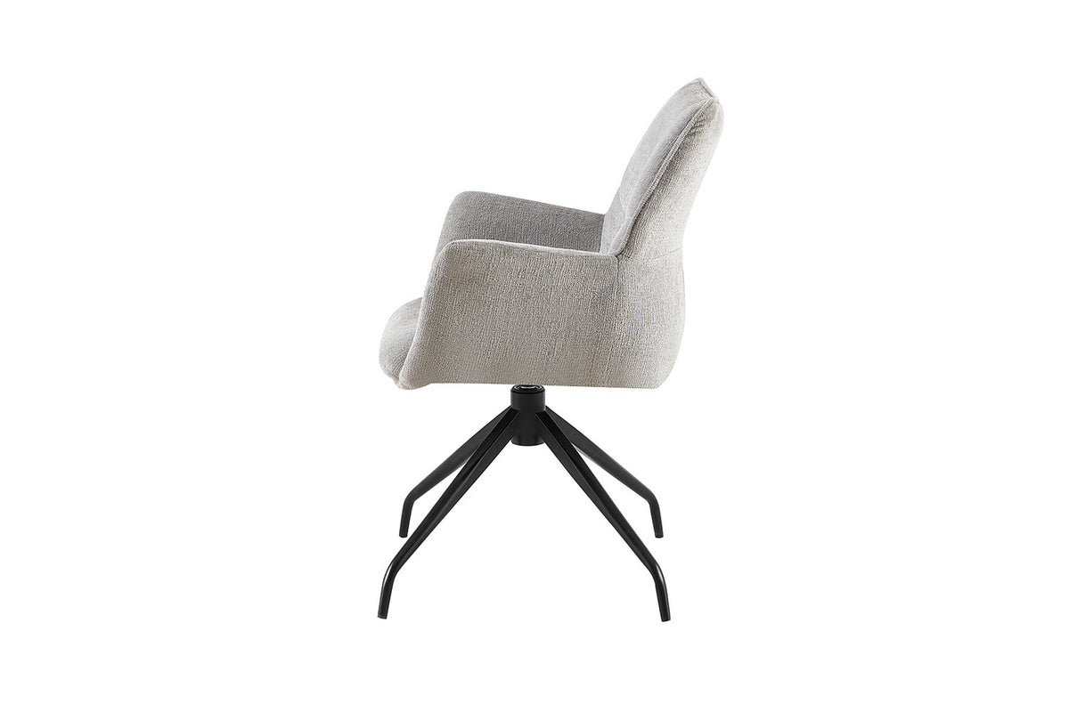 Rousseau - Stoel Lamor - Stof Grijs - 86x62.5x61.5 cm