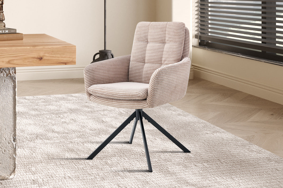 Rousseau - Stoel Luna - Corduroy Zand - 91.5x60.5x67 cm